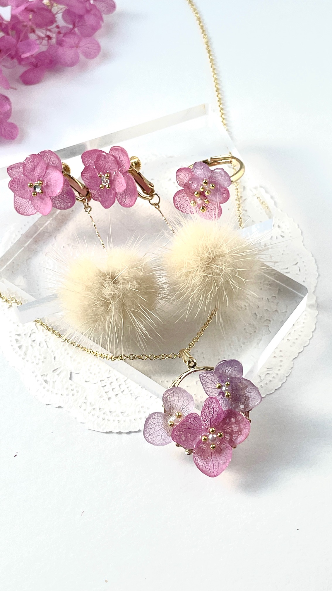 (全3回) 本物のお花を使ったレジンのアクセサリー ★10/4・11/1・12/6(日)全3回の新講座
