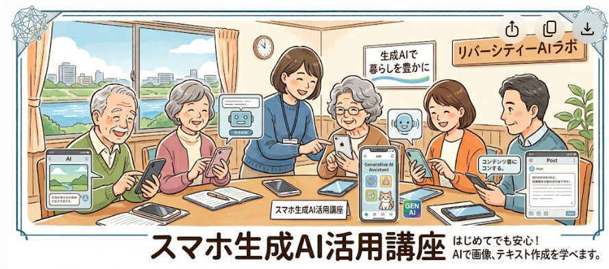 話題のAIをスマホで体験しよう スマホ版生成AI講座(全3回) 秋の新講座 10/9(金)スタート