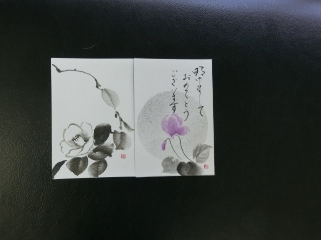 3回コース 水墨画で年賀状 秋の新講座 10/6(火)スタート