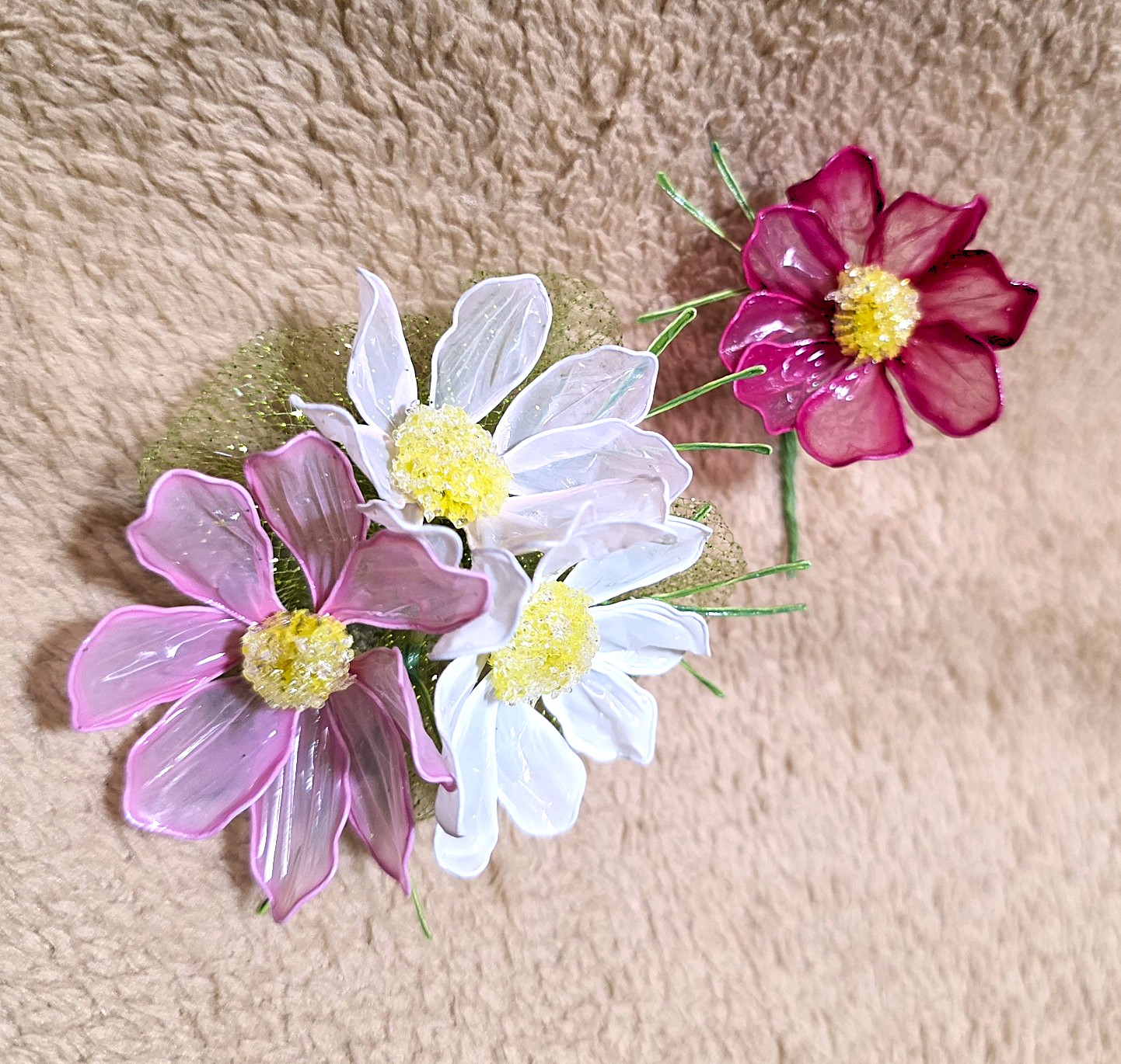ディップアートで作る お花ブローチ 10/30(金)秋新講座1DAY