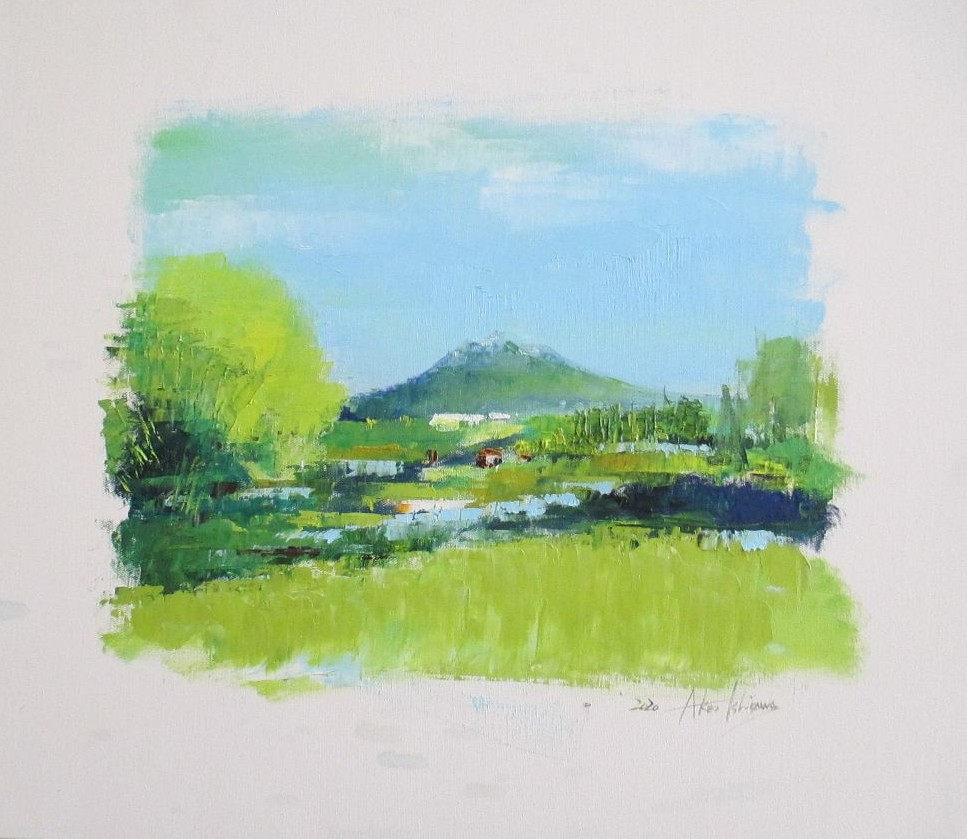 油絵・アクリル絵の具で 岩木山を描こう