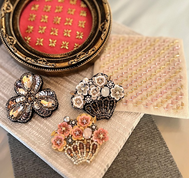 キラキラと輝く<全4回> ビーズ刺し子&ビーズ刺繍 10/8(木)スタート