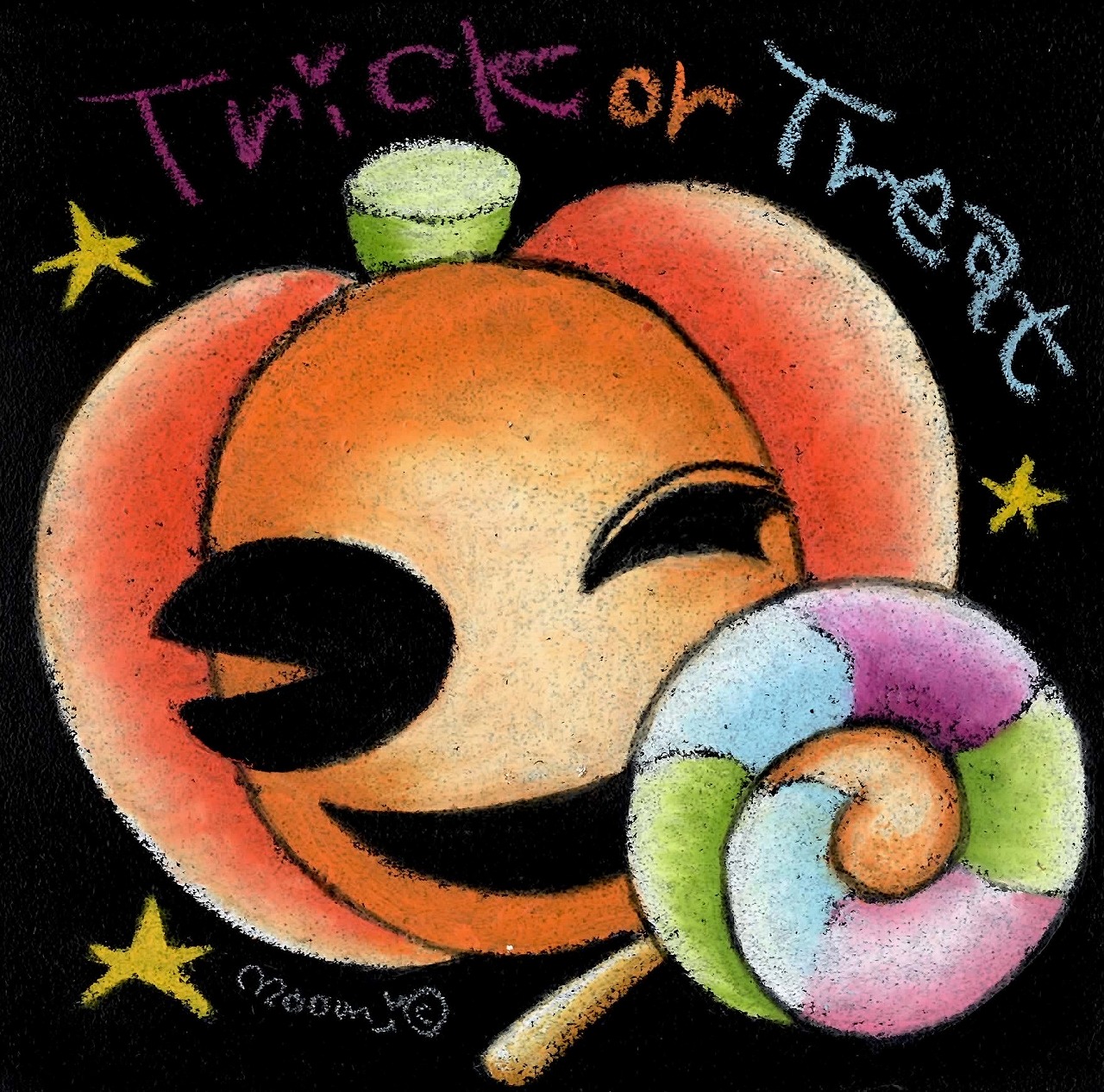 ハロウィンを描こう Happyチョークアート
