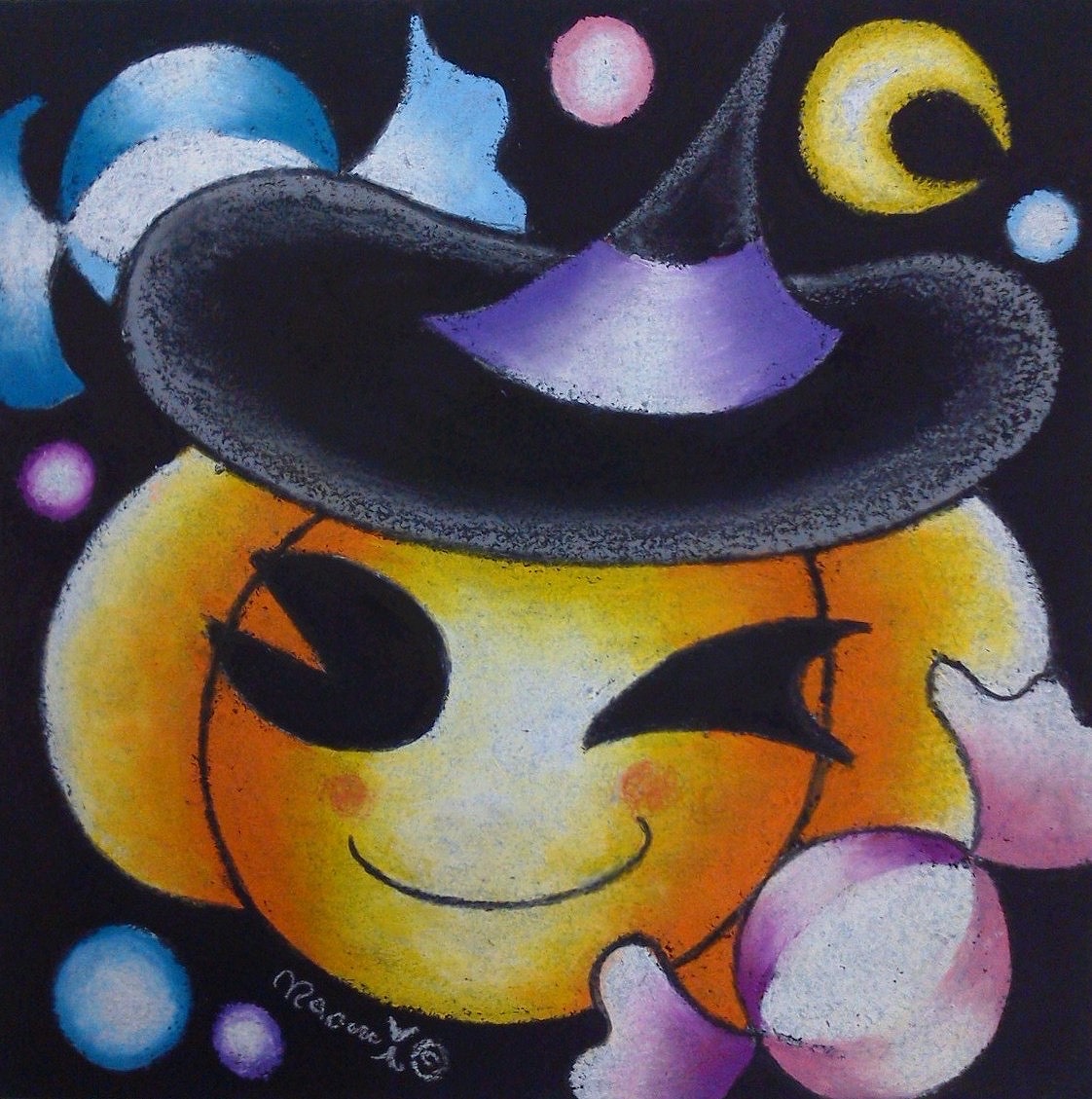 ハロウィンを描こう Happyチョークアート