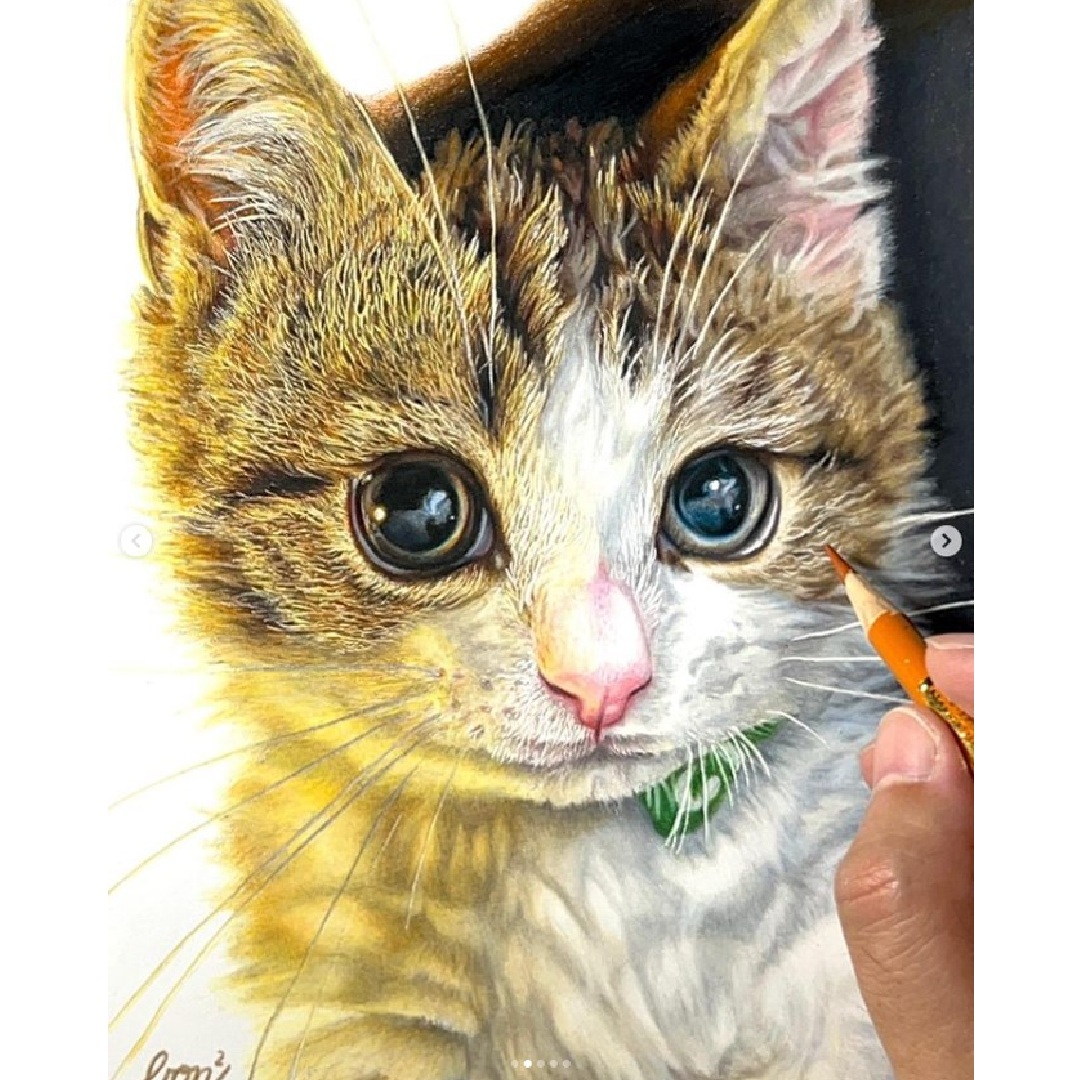 〈ジャンル〉絵画・美術・色えんぴつ 【リアル色鉛筆画】 描き方マニュアル付きで安心!