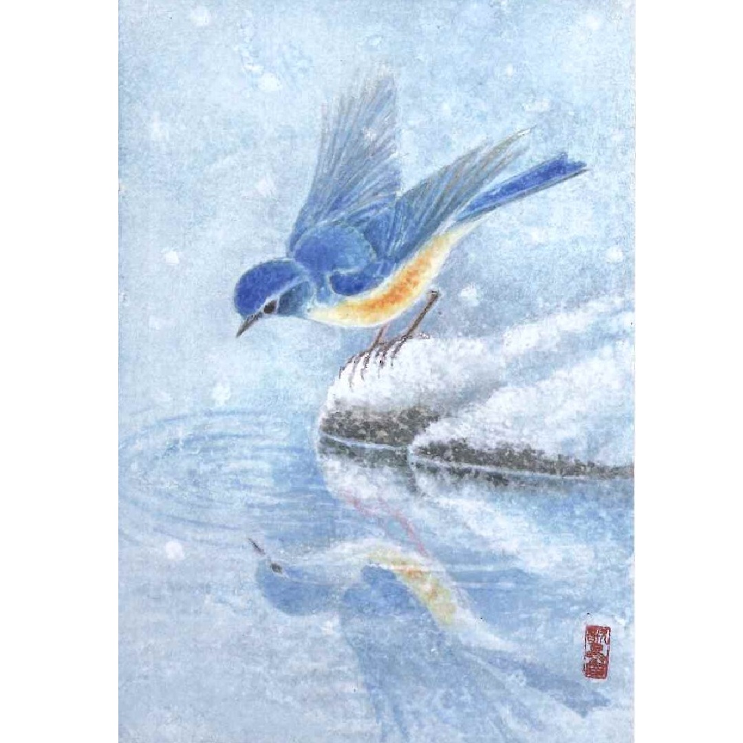 美しい岩絵具で描く 日本画(鳥山先生)｜大阪産経学園｜阪急ターミナル
