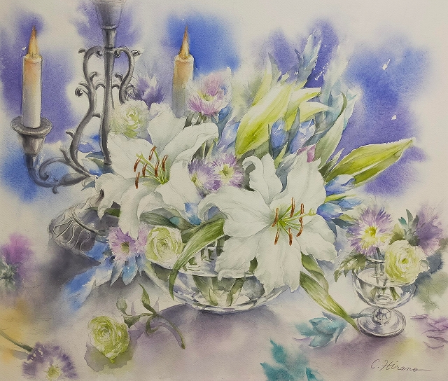 ウェット•オン•ウェットで描く 煌めく透明水彩レッスン
