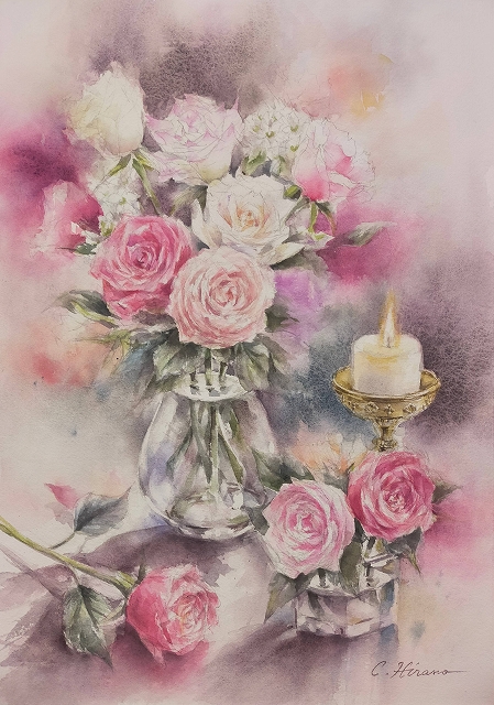 ウェット•オン•ウェットで描く 煌めく透明水彩レッスン
