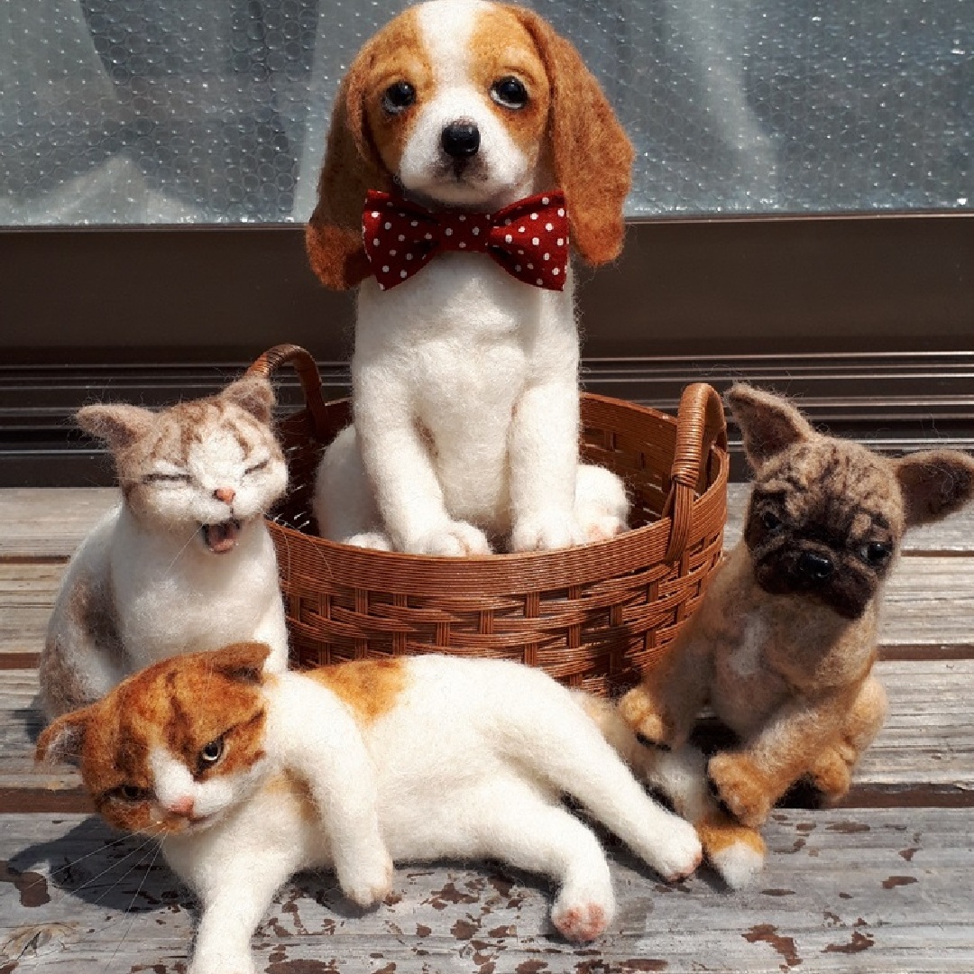 〈ジャンル〉手芸・ハンドメイド～うちの子を作ろう～ 【羊毛フェルトで愛犬・愛猫を作ろう 火曜クラス】 ～うちの子を作ろう～
