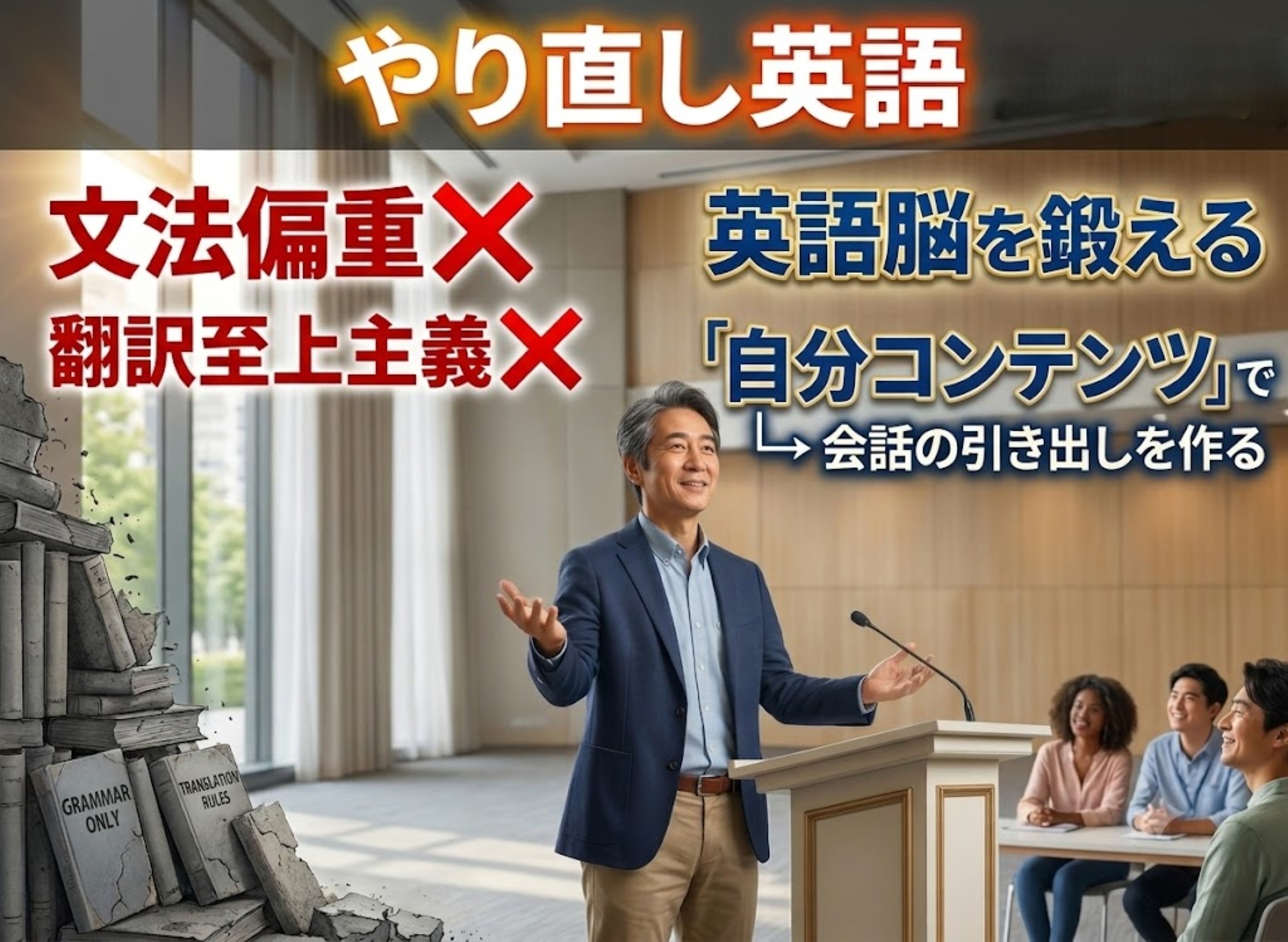 日本人のための やり直し英語 【一日体験】9/18・10/2(金)