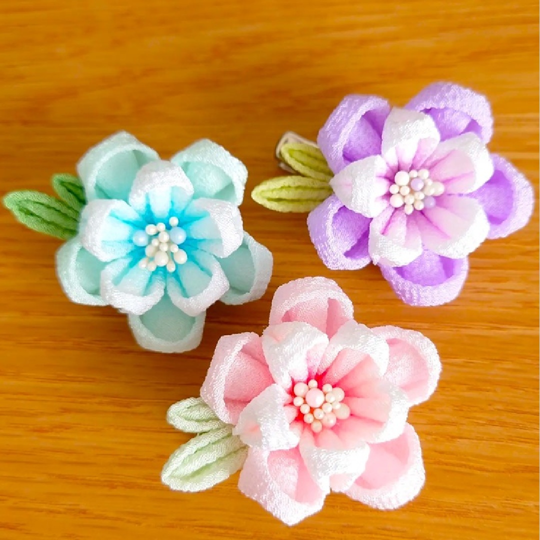 〈ジャンル〉手工芸・ハンドクラフト・ハンドメイド 【つまみ細工】 ～和テイストのアクセサリーにも～