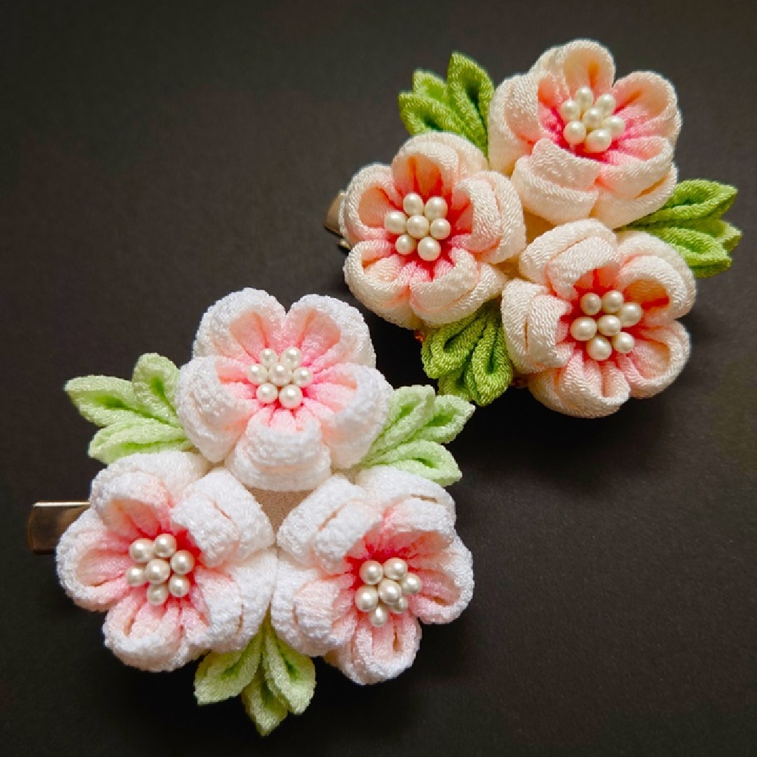 〈ジャンル〉手工芸・ハンドクラフト・ハンドメイド 【つまみ細工】 ～和テイストのアクセサリーにも～