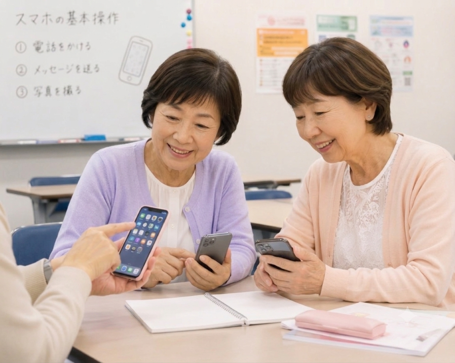 お困り事を解決!シニアのための スマホ入門・活用術【全6回】 ★秋の新講座★9月29日(火)スタート予定です!