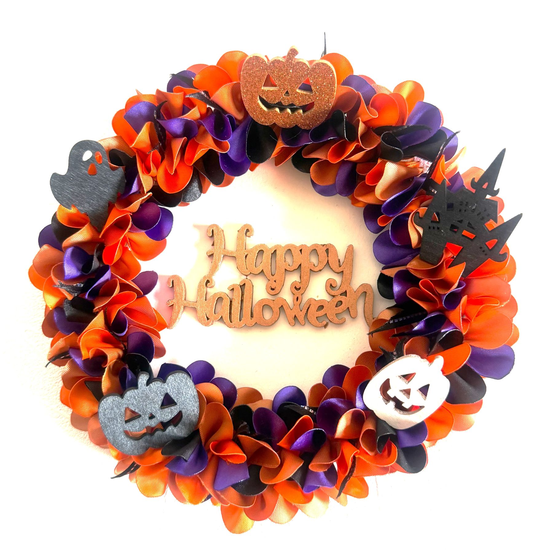 リボンで作る ハロウィンリース ハロウイン1DAY 9/9・10/14(水) 要事前手続き