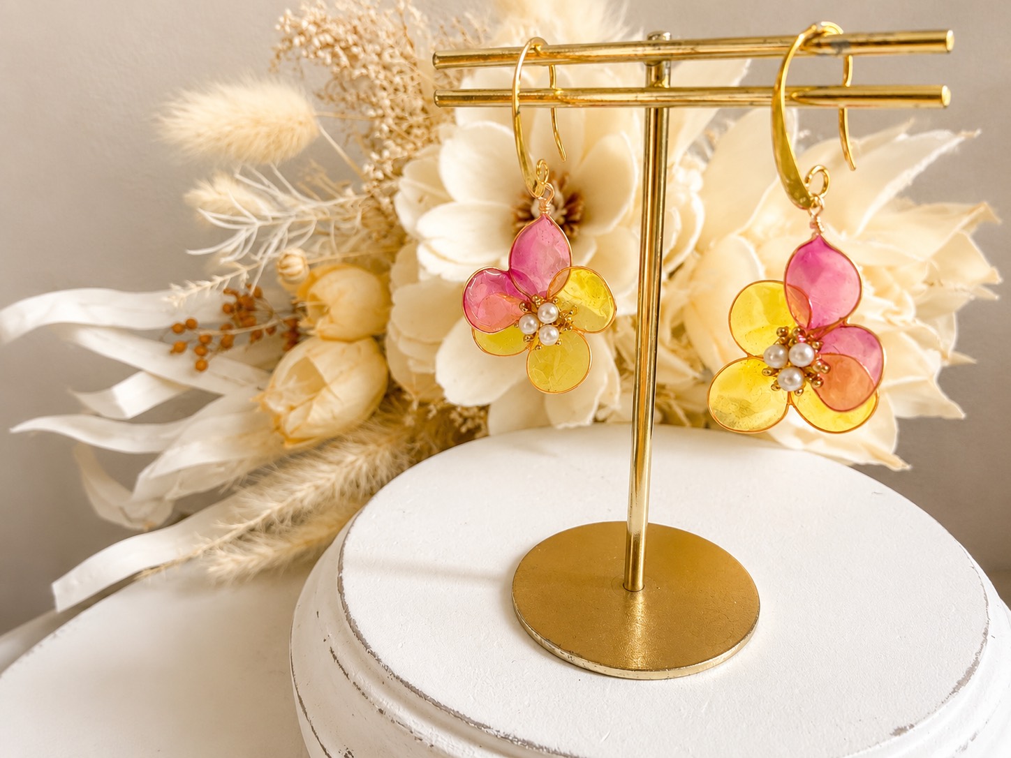 ワイヤーで作る (全3回)季節のフラワーアクセサリー 秋の新講座9/24(木)スタート