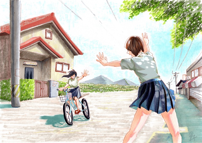 透明水彩で描くキャラクター 大人 コミックイラスト