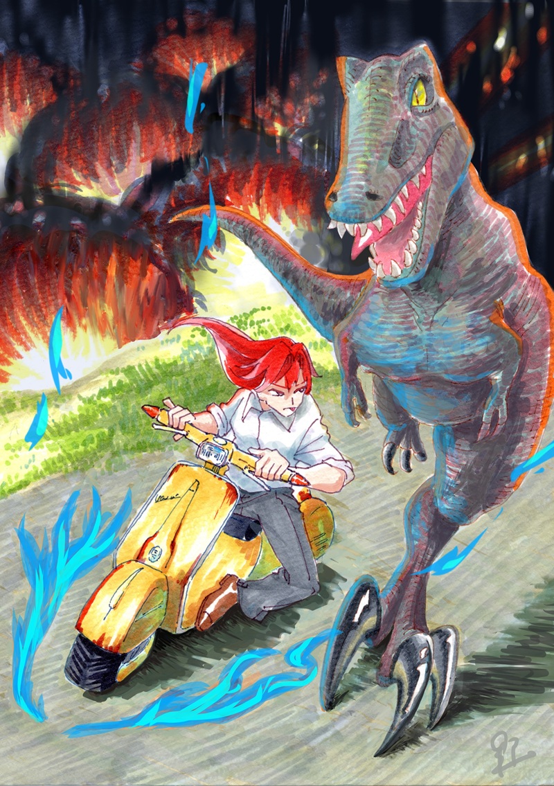 透明水彩で描くキャラクター 大人 コミックイラスト