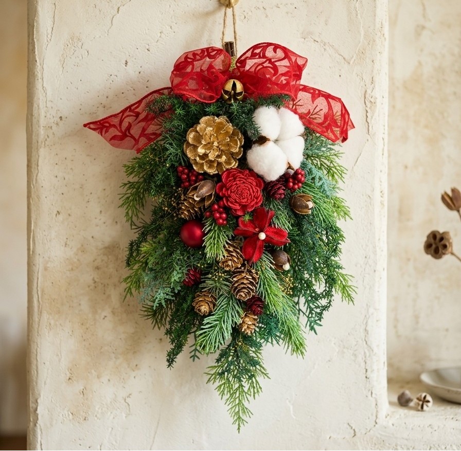 クリスマス 木の実とお花の教室